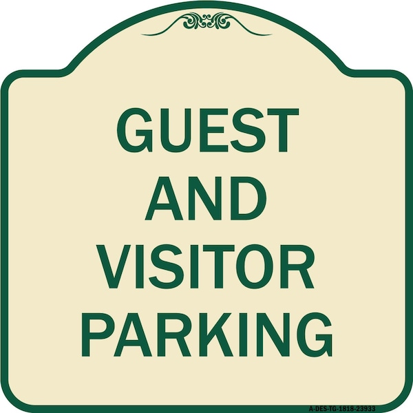 Signmission Guest and Visitor Parking Heavy-Gauge Aluminum Architectural Sign, 18" x 18", TG-1818-23933 A-DES-TG-1818-23933 - main